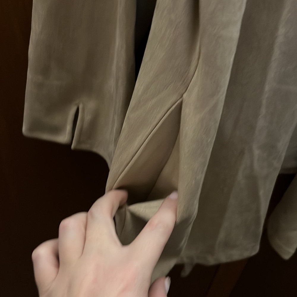 Suede tan NWT Gretchen Scott open sweater - Picture 4 of 5